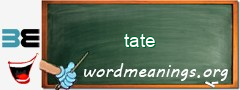 WordMeaning blackboard for tate